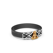 Divine Shiva Meditation ID Bracelet 925 Sterling Silver