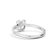 925 Silver Blue Sparkle Floral Ring – By Myra 925 Sterling Silver Jewellery